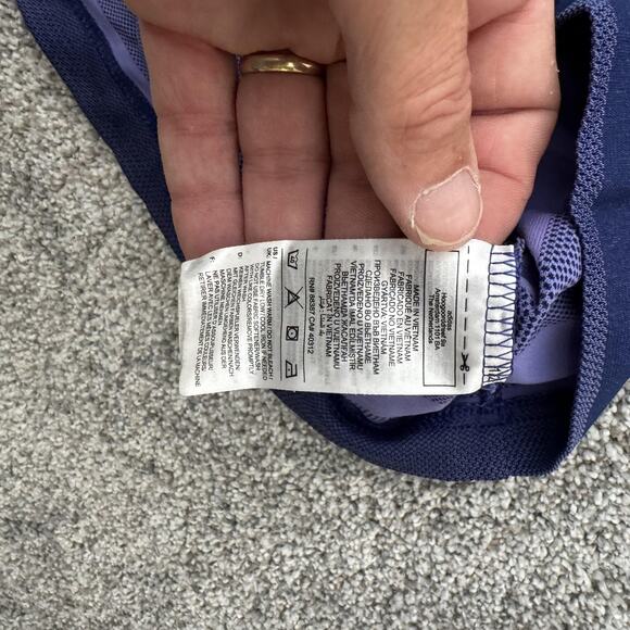 Adidas Polo Shirt Mens Extra Large Striped Golf Athletic Performance XL - Picture 6 of 11